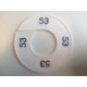 Maatring 9 cm wit/zw 53 